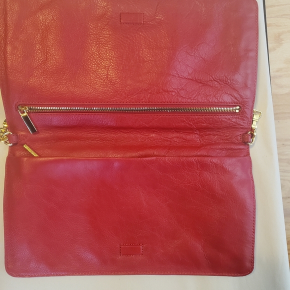 Red Tory Burch Reva Clutch/Shoulder Bag - Picture 3 of 6